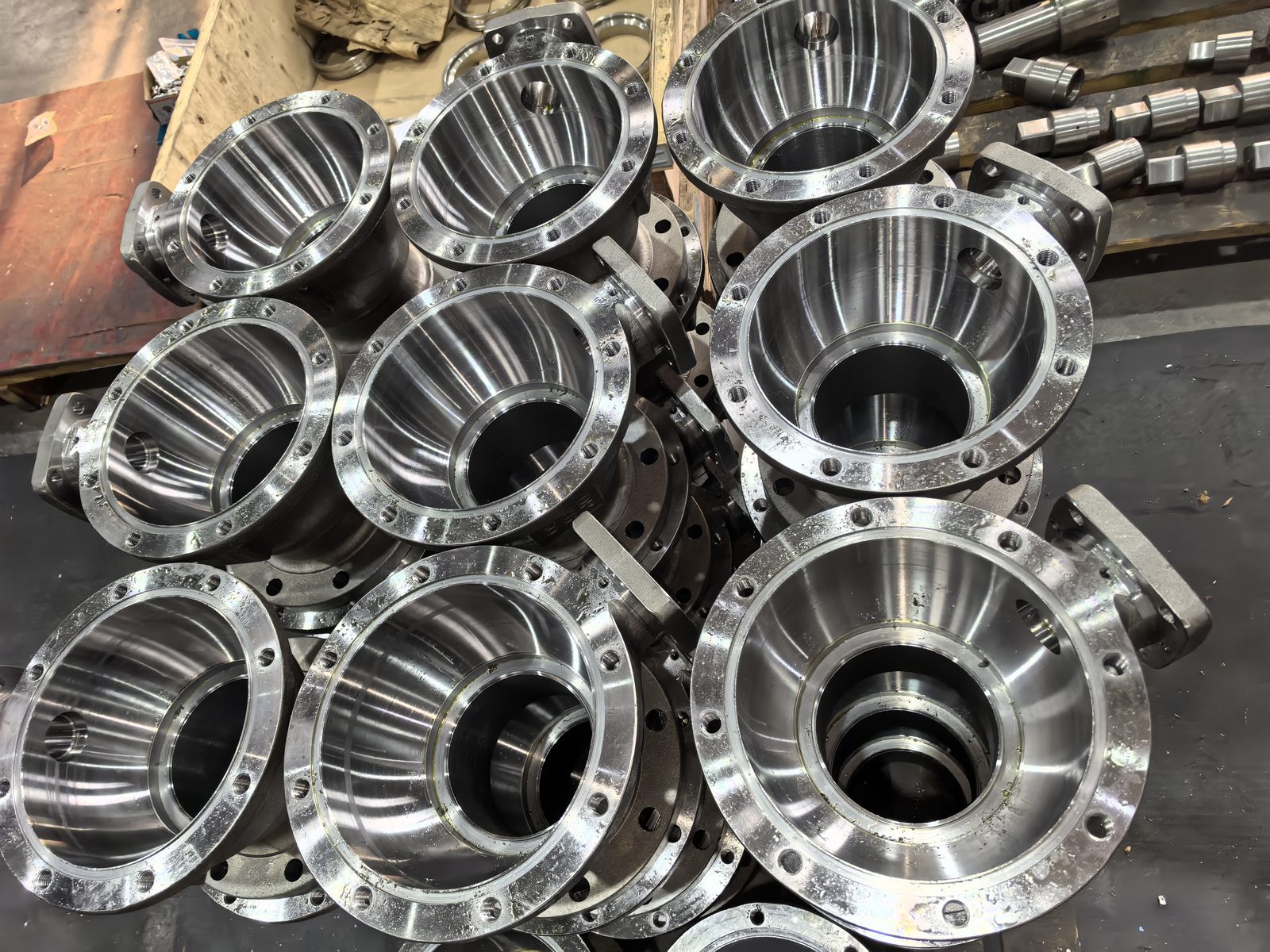 Forged two-piece ball valve body photo 1
